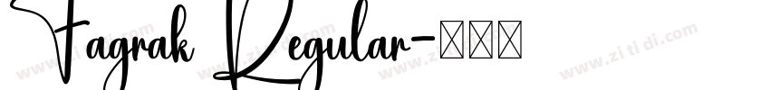 Fagrak Regular字体转换
